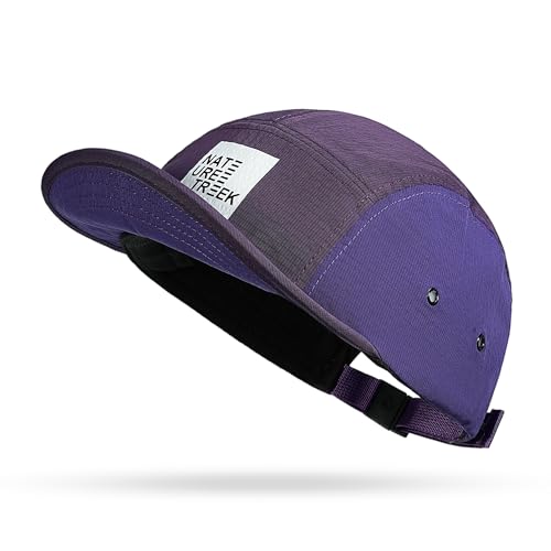 CLAPE Short Brim Hats for Men, Quick Dry 5 Panel Hat Lightweight Breathable Summer Short Brim Cap for Outdoor Activities - color: Bs265p08-purple