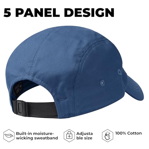 5 Panel Hat for Men - Stylish Baseball Cap, Camp Hat for Women, Casual Trucker Hat & Stylish Running Hat for Sun Protection