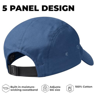 5 Panel Hat for Men - Stylish Baseball Cap, Camp Hat for Women, Casual Trucker Hat & Stylish Running Hat for Sun Protection