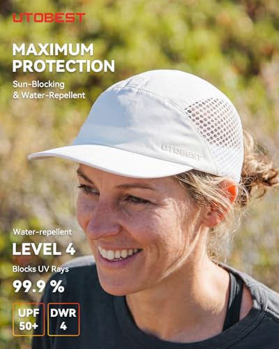 UTOBEST Race Day Performance Running Cap for Men Women - color: White