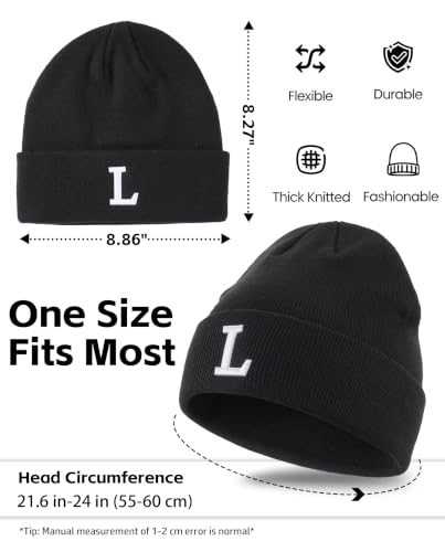 Connectyle Men's Cuffed Beanie Hat Double Layer Knit Winter Watch Cap - color: F0388-l