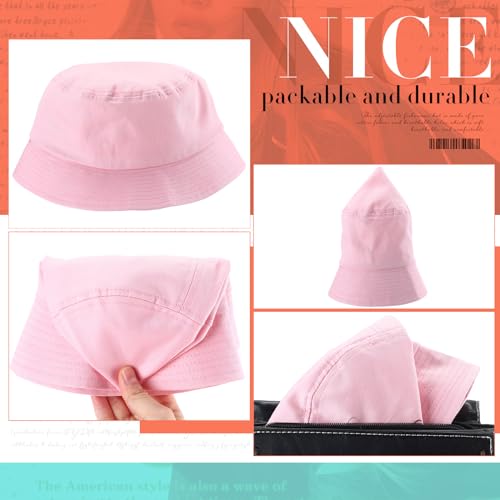 Zhanmai 3 Pcs XXL Bucke Large Oversize Hat for Woman - color: White, Pink and Sky Blue