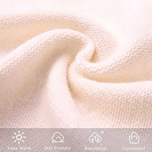 Knit Slouchy Beanie Hats for Women Cashmere Ski Cap Knitted Wool Soft Warm Winter Hat - color: A01-beige