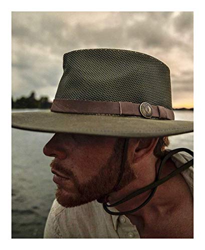 Outback Trading Company Unisex 1472 Kodiak with Mesh Sun-Protective Waterproof Breathable Outdoor Cotton Oilskin Hat - color: Sage, size: Small