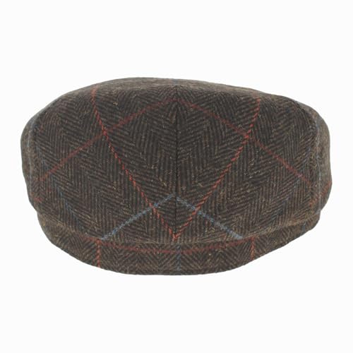 Belfry Wool Blend Tweed Flat Caps Mens Womens 5 Colors - color: Jakebrown, size: XX-Large