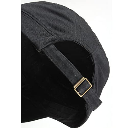 2 Pack Cadet Army Caps Flat Top Military Hats for Men Women - color: Black