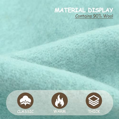 Gllutt Women Wool Beret Hat French Style Solid Color - color: Baby Blue