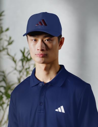 adidas Men's Gameday Stretch Fit Hat - color: Dark Blue/Active Maroon/5, size: Small-Medium