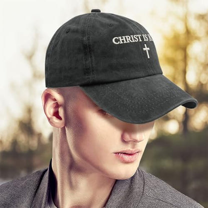 Man of God Husband Dad Embroidered Hat Camping Caps for Women - color: Christ is King Christian Cross Religious Jesus 12