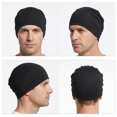 3-Pack Cooling Skull Caps for Men Women Breathable Mesh Helmet Liner Running Hats Quick Dry Beanie for Summer Cycling Wicking Gym & Winter Sun Protection