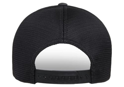Flexfit 110M Trucker Mid-Profile Mesh Back Snapback Cap - color: Charcoal/Black