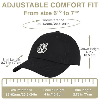 E BY ELIDAN NY Apple Dad Hat, New York Baseball Cap for Women Men - color: Black With White Apple