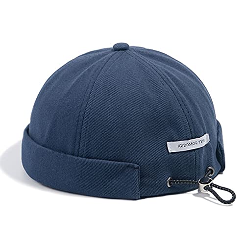 CLAPE Watch Cap Work Beanie Corduroy Docker Leon Brimless Hat Rolled Cuff Harbour Hat - color: Ct15-urban Blue