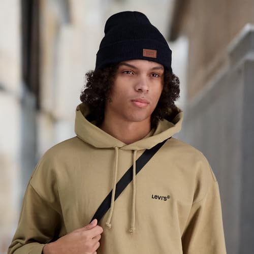Levi's Mens All-Season Hero Beanie Soft Knit Cuffed Winter Hat, Warm & Comfortable Everyday Style - color: Marl Navy