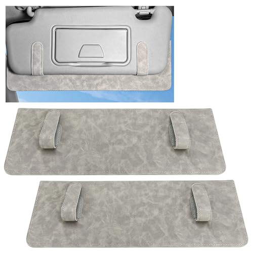2 PCS Sun Visor Extender for Car, Anti-Glare Sunvisor Extension Shade Attachment for Safe Driving, Clip-On Sun Blocker Sunshade Extender Protect Driver Passenger from UV Rays (Spot Gray) - color: Spot Gray, size: 2 PCS