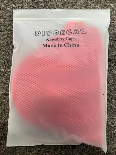 DIYDECAL Mens Breathable Mesh Summer Hat Adjustable Newsboy Beret Ivy Cap Cabbie Flat Cap - color: Red