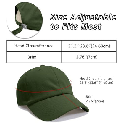 NPQQUAN Original Classic Low Profile Baseball Cap Golf Dad Hat Adjustable - color: Darkgreen