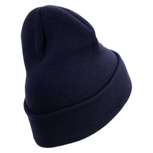 e4Hats.com 12 inch Cuffed Knit Long Beanie - color: Navy