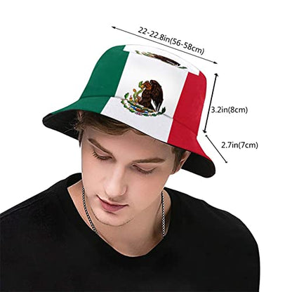 Cute Funny Flag Bucket Hat Packable Fashion Sun Cap Outdoor Flag Fisherman Hat for Women Men Boys Girls - color: Mexico Flag Mexican Mx Flags