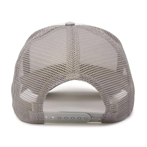 DALIX Two Tone Trucker Hat Summer Mesh Cap with Adjustable Snapback Strap - color: Grey White, size: One Size