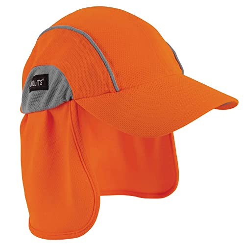 Ergodyne Womens High-performance Hat And Neck Shade Baseball Cap, Orange - color: Orange
