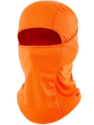 ROXUN Ski Mask Balaclava, Motorcycle Summer Cooling Breathable UV Protector - color: 111-one Orange