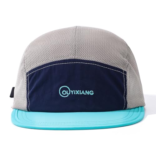 Summer Mesh Short Brim Hats for Men Breathable 5 Panel Baseball Cap Multi Color Running Hats Quick Dry Sports Cap - color: Mg-dym2577-light Grey