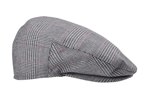 Bigalli Newsboy Hats for Men Ivy Flat Cap Lightweight Breathable Gatsby Style Classic Boina - color: Grey (100% Tr), size: Large