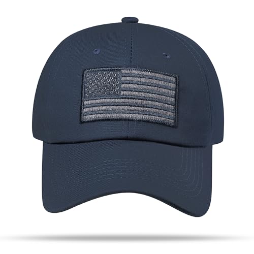 American Flag Hat, Adjustable Fit USA Baseball Cap for Men Women, Dad Hats, Outdoor Ball Caps for Casual Wear - color: Navy