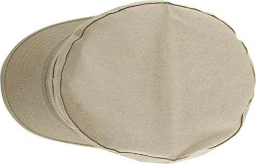 KBETHOS Cadet Army Cap Basic Everyday Military Style Hat (Now with STASH Pocket Version Available) - color: Khaki Daily Cadet, size: Medium