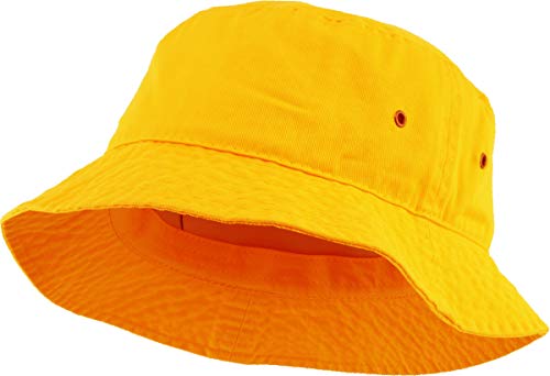 KBETHOS® 100% Cotton Washed Bucket Hat - color: Gold, size: Large-X-Large