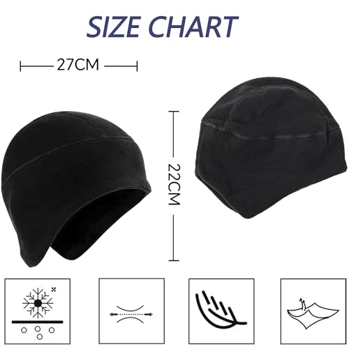Thermal Helmet Liner Tactical Beanie Hat Ear Flaps Men Winter Warm Fleece Skull Cap Moto/Cycling/Running