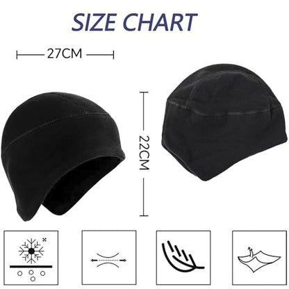 Thermal Helmet Liner Tactical Beanie Hat Ear Flaps Men Winter Warm Fleece Skull Cap Moto/Cycling/Running