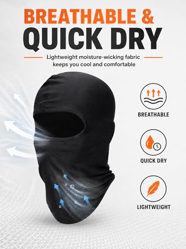 SATINIOR 6 Pcs Ski Balaclava Men Full Face Cover Mask - color: Multicolor