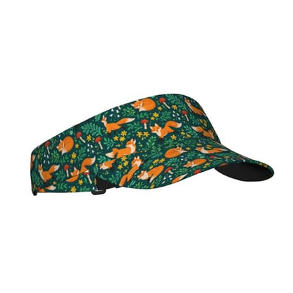 Unisex Adjustable Sports Sun Visor - color: Forest Fox