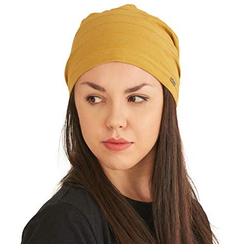 CHARM Womens Light Weight Summer Beanie - color: Mustard, size: Large