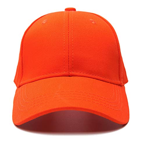 Edoneery Kids Baseball Hat, Adjustable Cotton Cap - color: Orange, style: 3-8 Years