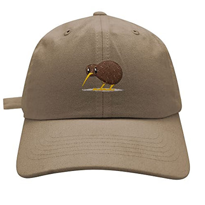 JPAK Kiwi Bird Baseball Cap Embroidered Cotton Dad Hat - Funny - color: Khaki