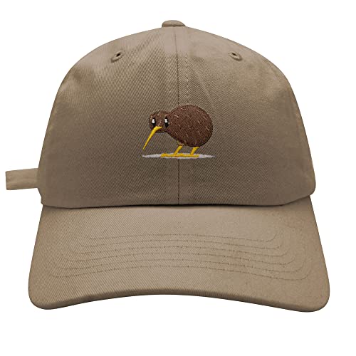 JPAK Kiwi Bird Baseball Cap Embroidered Cotton Dad Hat - Funny - color: Khaki