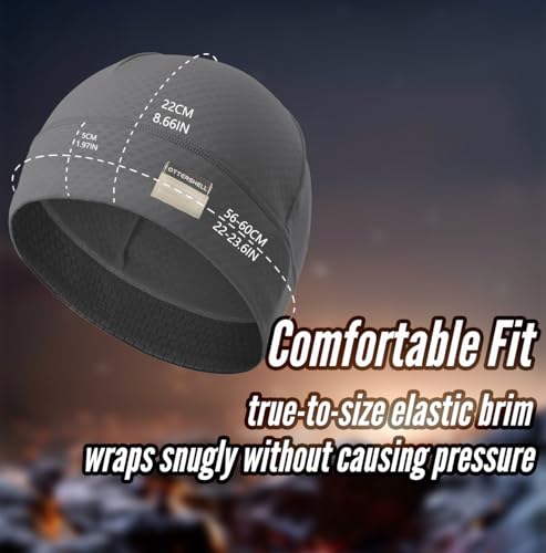 Honeycomb Thermal Skull Cap Beanie for Men Women - color: Dark Gray