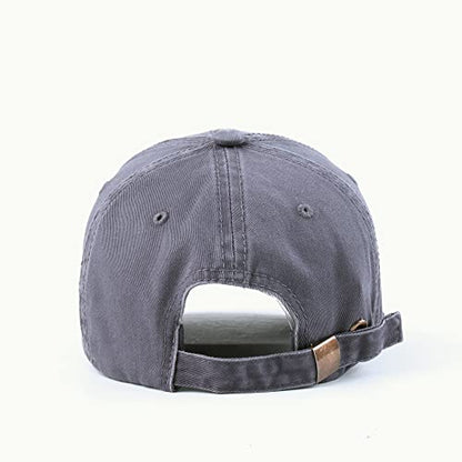 LANGZHEN Unisex Baseball Cap 100% Cotton Fits Men Women Washed Denim Adjustable Dad Hat - color: Grey
