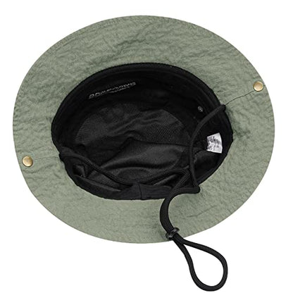 Clakllie Sun Hats for Women Men UV Protection Boonie Hats Summer Safari Jungle Hat Fishing Beach Hats UPF 50+ Camping Hats - color: S-dfh03-army Green