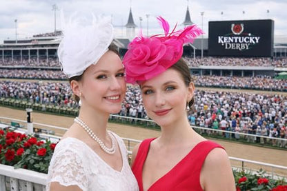 Fascinator Hat with Feather and Mesh – Floral Headpiece for Tea Party, Wedding, Cocktail Event - color: Black