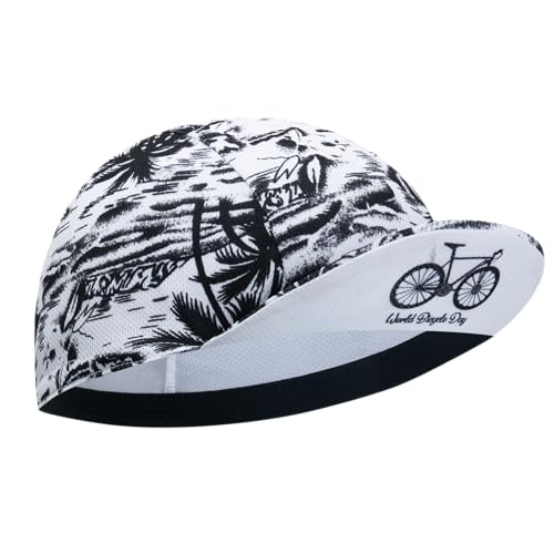 Cycling Cap for Man and Woman Cycling Hat Under Helmet-Polyester Breathable Sweat Absorbent - color: Flo-25