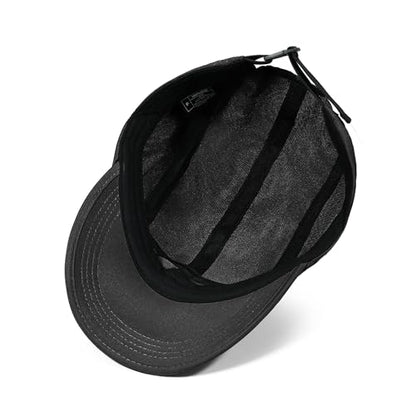 Croogo 5 Panel Running Hat Quick Dry Baseball Cap Sun UV Sports Outdoor Cap - color: Wbbc3-black