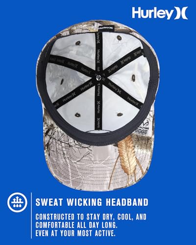 Hurley Men's Caps - One & Only Flexfit Baseball Cap - Fitted Hats for Men (S-XL) - color: Reeltree Camo, size: Small-Medium