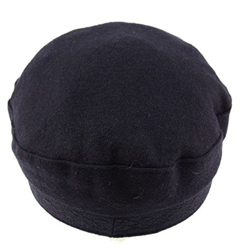 EPOCH Men's Greek Fisherman Sailor Fiddler Winter Wool Driver Hat Flat Cap - color: Navy, size: Small-Medium
