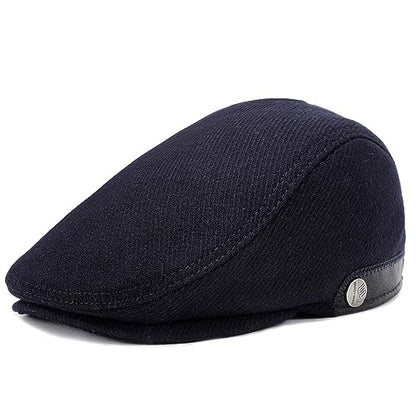 Sumolux Mens Newsboy Hat Flat Cap Gatsby Lvy Irish Hats Driving Cabbie - color: C Navy Blue