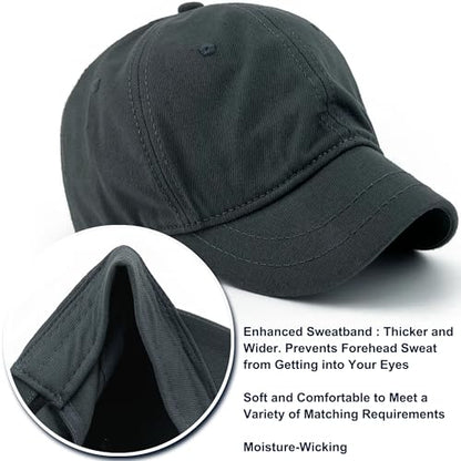 Loneshark Short Brim Baseball Cap for Running Small Bill Umpire Hat - color: Charcoal