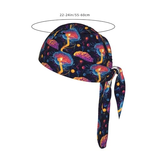 Adjustable Cycling Cap, Quick Dry Sports Bandana Skull Cap Helmet Liner - color: Human Brain Neurology Brains Cells